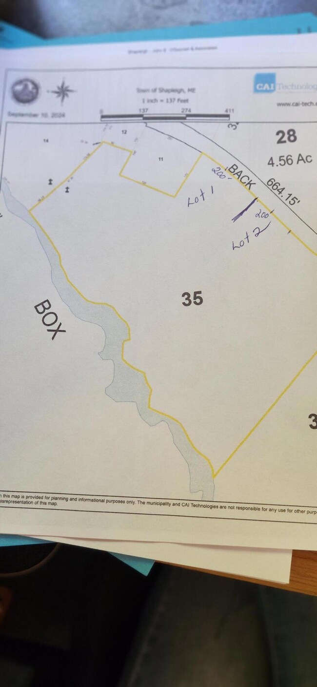 Back road Tax Map