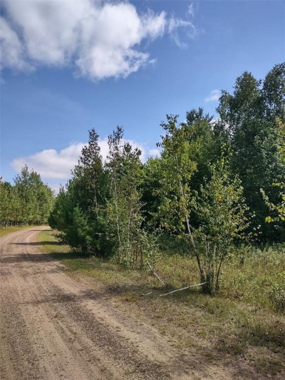 North property line looking east