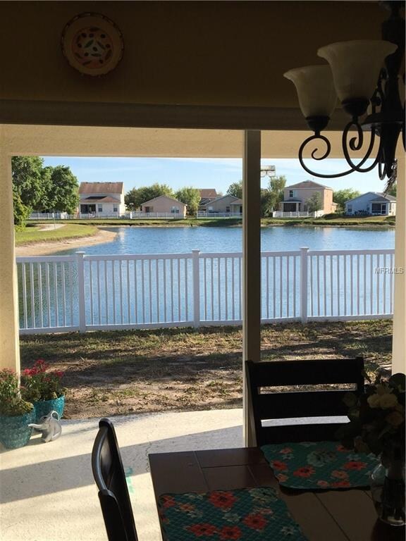 Looking at the pond from the kitchen