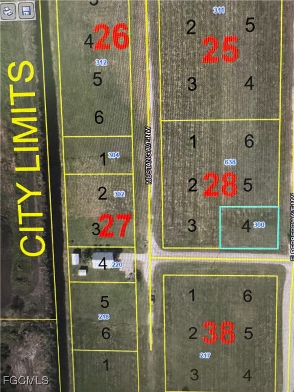 Map / location with property boundaries highlighte