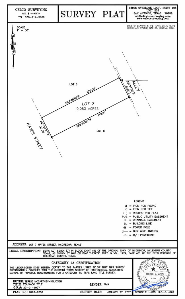 Survey map / technical document