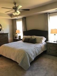 Generous size master suite with trey ceiling.  All Photos of a similar home