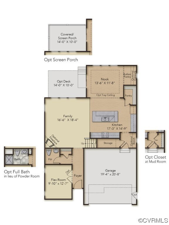 FIRST FLOOR - This home includes the fireplace in