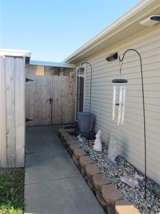 The front door is accessible without going through