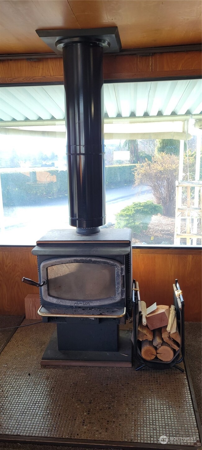Wood Stove in Living /Dining Area