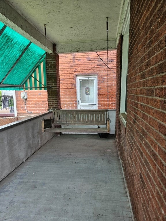 Front porch with swing