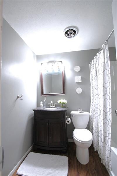 Full bath on main floor has been recently updated.