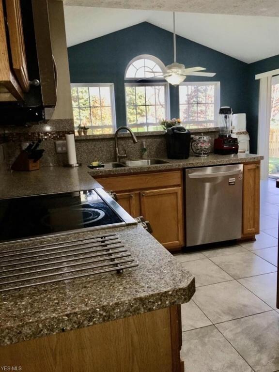 Kitchen with granite countertops