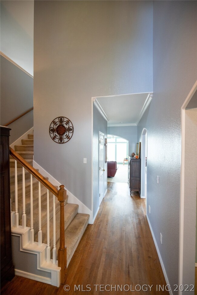Gracious entry foyer with soaring ceiling.