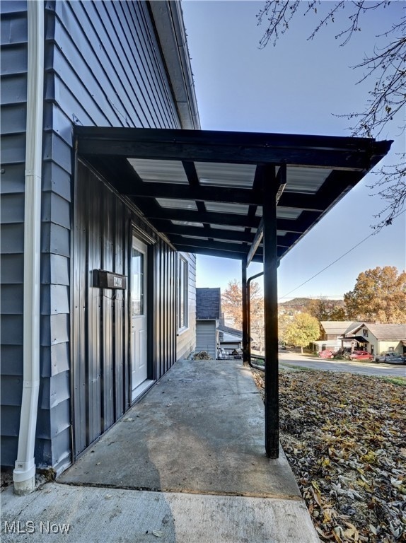 View of covered porch