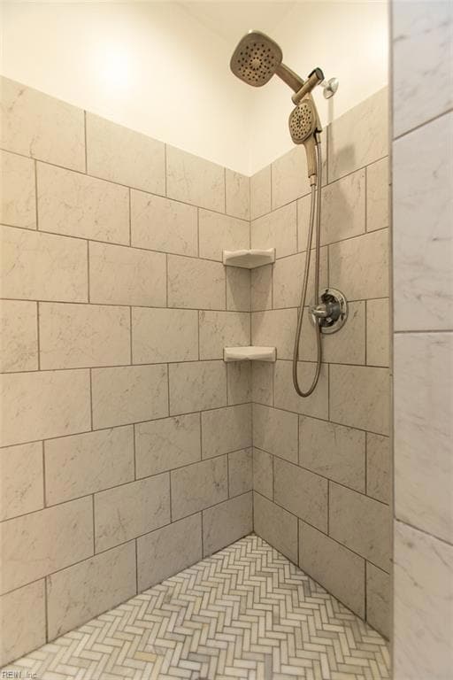 Beautifully tiled primary bath shower