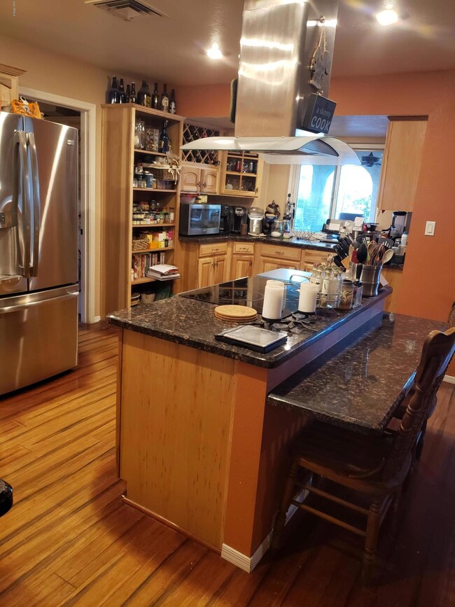 Kitchen - window out to bar area