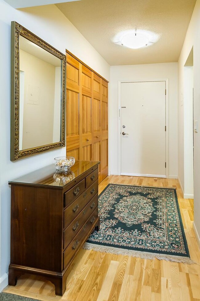 enter through the handsome foyer