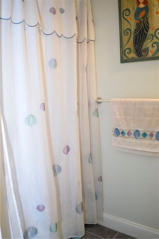 Ground level bathroom with shower