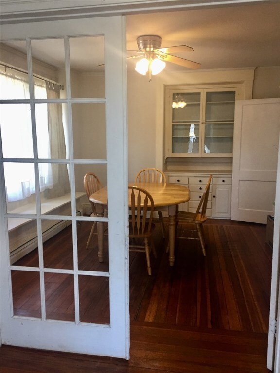 Dining Room with a window seat and built in hutch