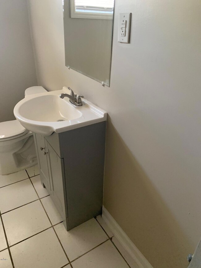 New bathroom sink and toilet
