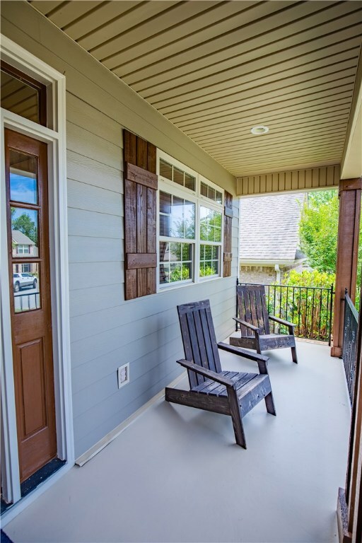 The front porch provides great curb appeal! Newly