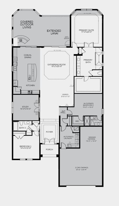  Structural options include:  tray ceiling package