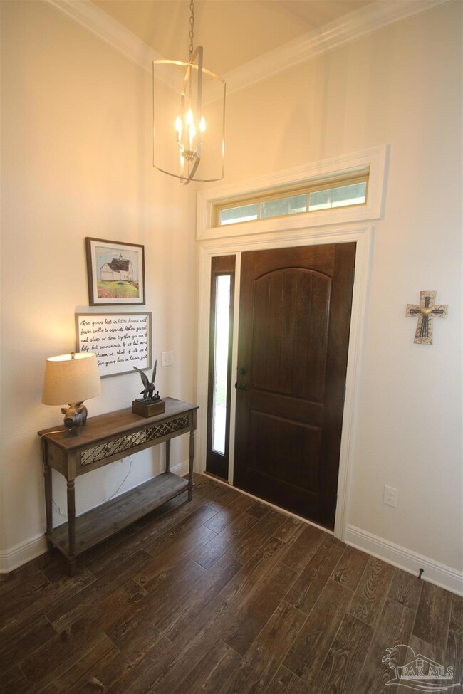 fixture in foyer.