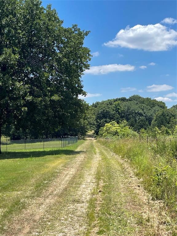 View of easement from road