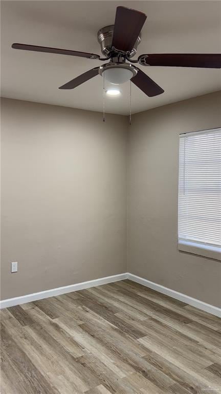 Empty room with light wood-type flooring