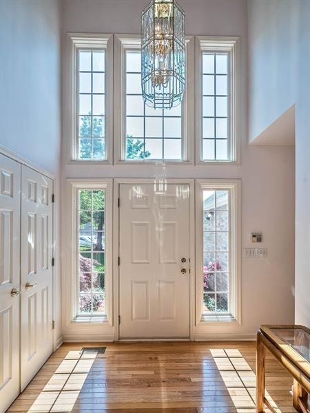 Multiple Windows Add Light In 2 Story Entry