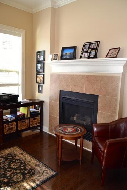 Two Sided Fireplace in Den
