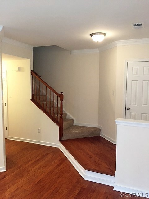 Entry area and stairs.