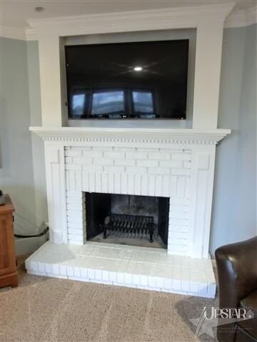 Family room fireplace
