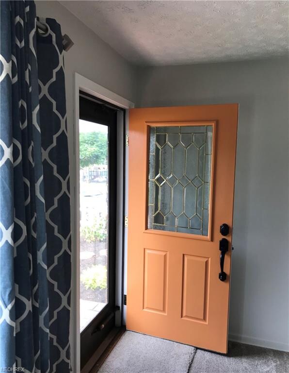 Front door with new door lock and handle