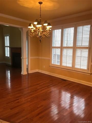 Dining Room with views into  the wooded area behin