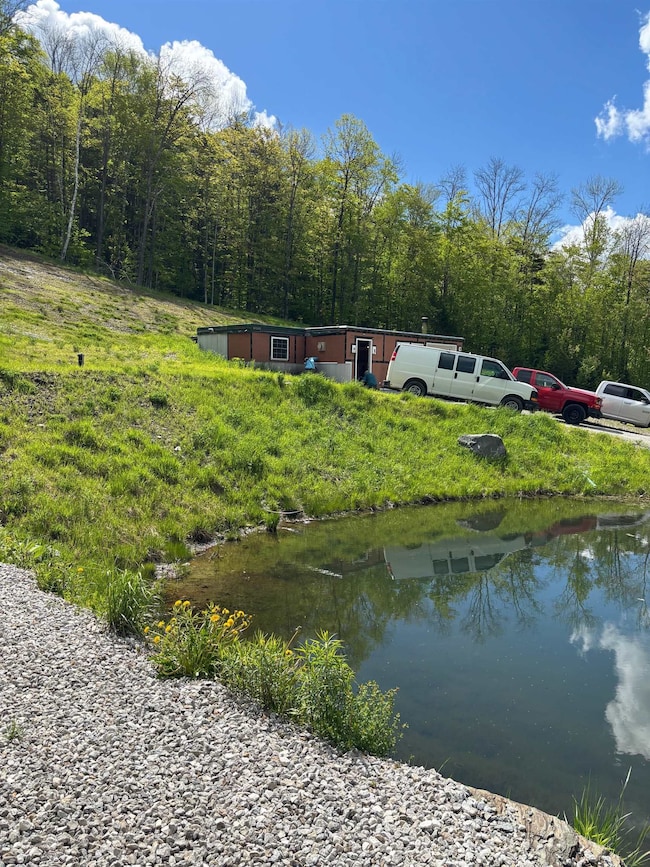 Pond and front