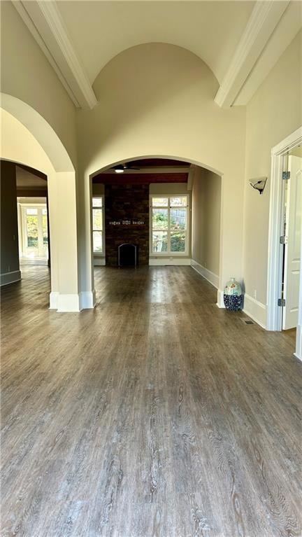 Inviting arched entry that sets a warm and elegant first impression.