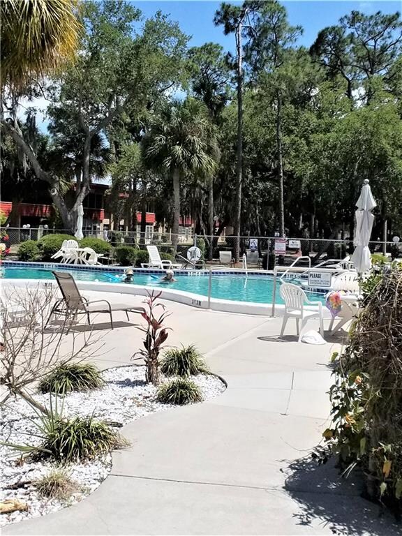 One of two heated pools