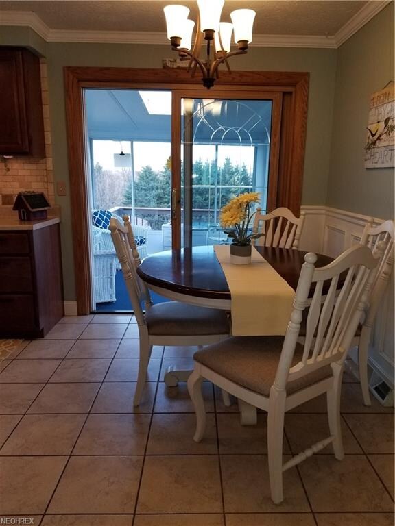 Eat in kitchen.  Ceramic tile leading out to your 