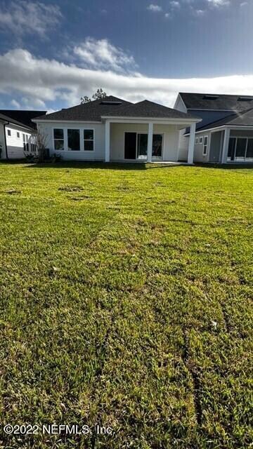 Rear landscaped yard