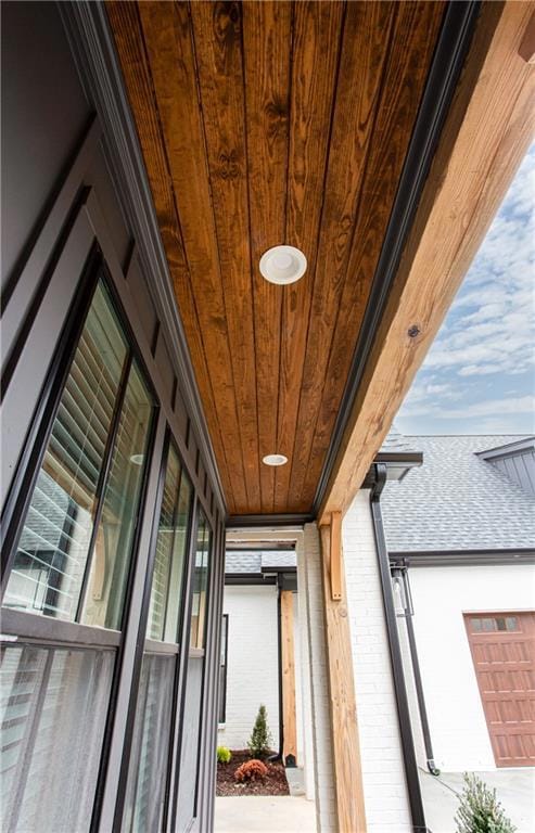 Exterior view of brick siding