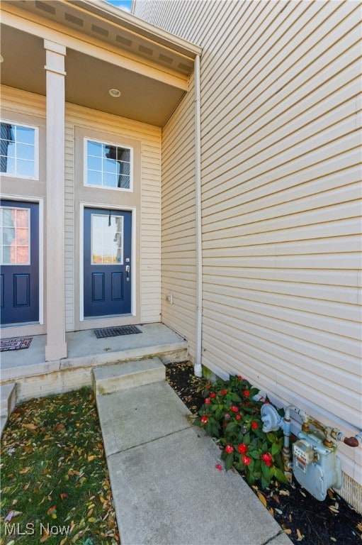 View of exterior entry