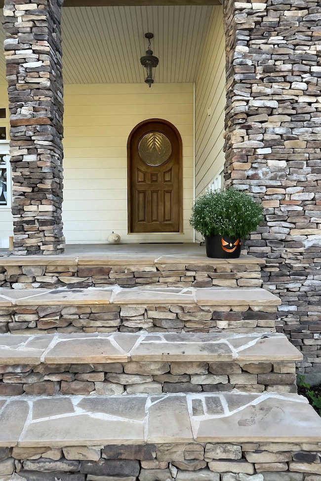 Autumn-Decorated Porch Entrance