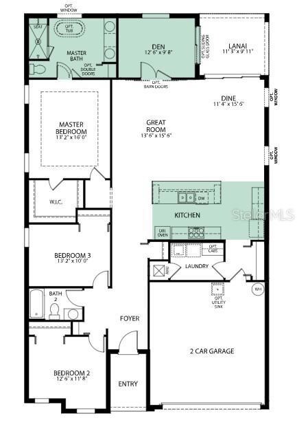 Floor Plan-Model home - actual features may vary.