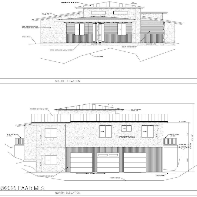 South & North Elevations