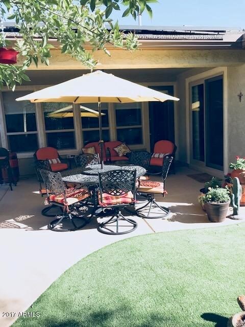 Shade & sun on private patio