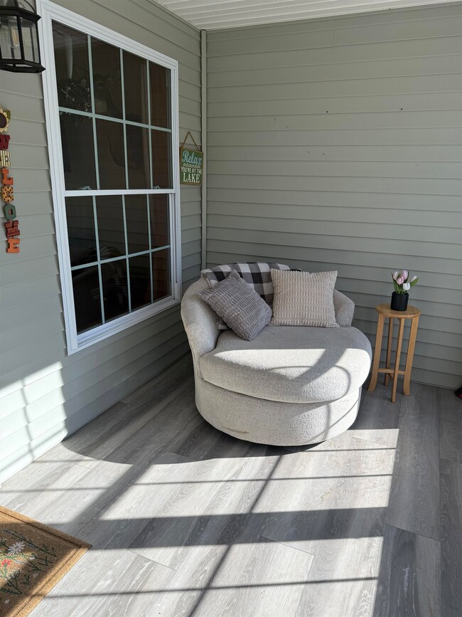 Newer sun porch great for reading and relaxing...