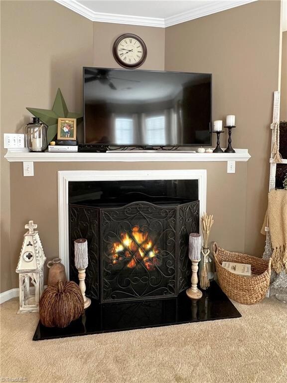Fireplace with gas logs
