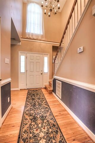 Hardwoods in the 2 story foyer!