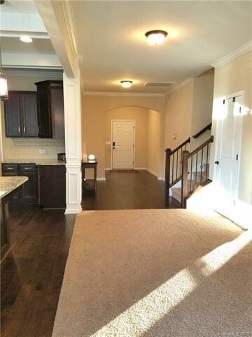 View to front door from great room