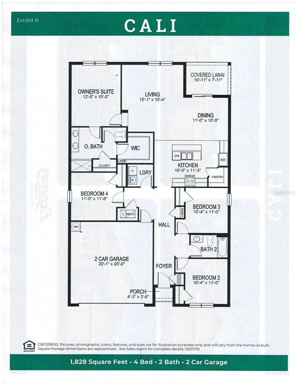Floor Plan from Bulider D.R. Horton Cali Model Tha