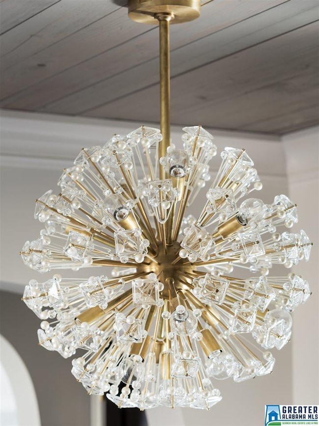 Foyer light fixture.