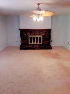 Traditional wood burning fire place