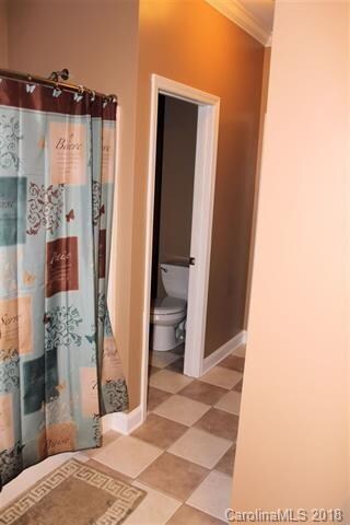 Master bath with shower and water closet.